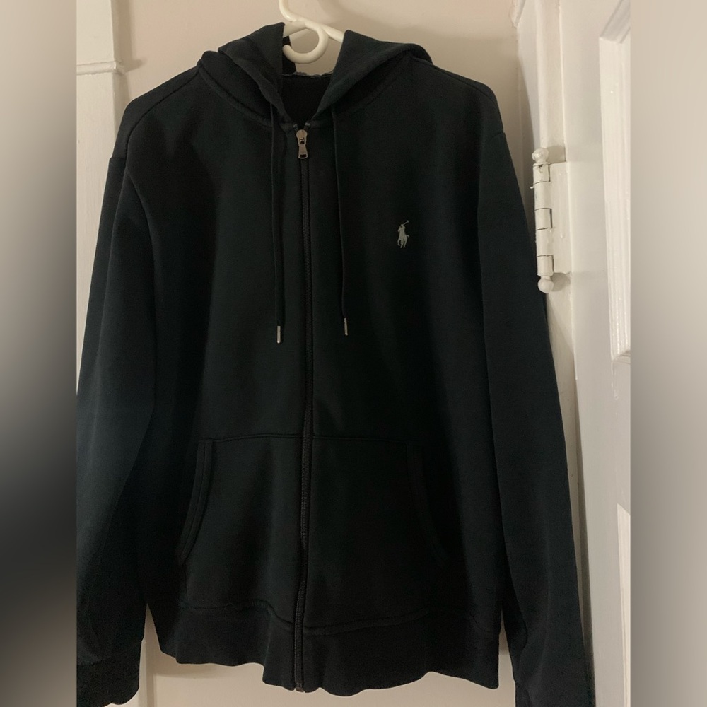 Ralph Lauren Men's Black Zip-Up Sweater